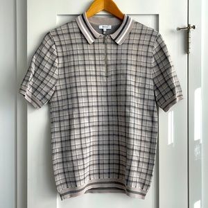 Reiss short sleeve knit polo size small worn once and like new.